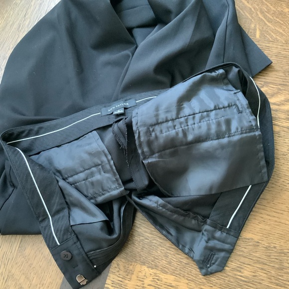 ANN TAYLOR Black Classic Dress Pants Regular Women’s Size 8 Straight Leg Worn 2X - Picture 4 of 7